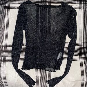 Black mesh shirt